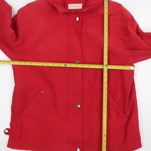 Dannimac Women Red L Mid-Length Rain Coat Jacket