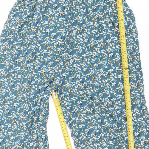 MODA CINDY Women’s Blue Floral Viscose Sleeveless Jumpsuit L