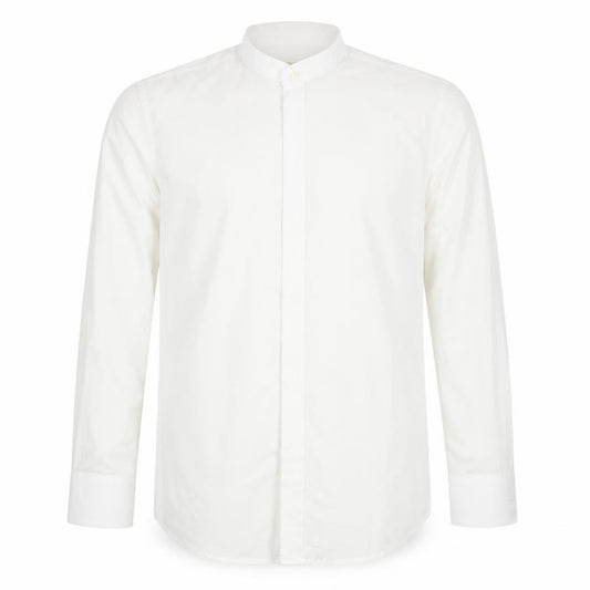 Donitz Men's White 16 Regular Fit Cotton Rich Long Sleeve Dress Shirt