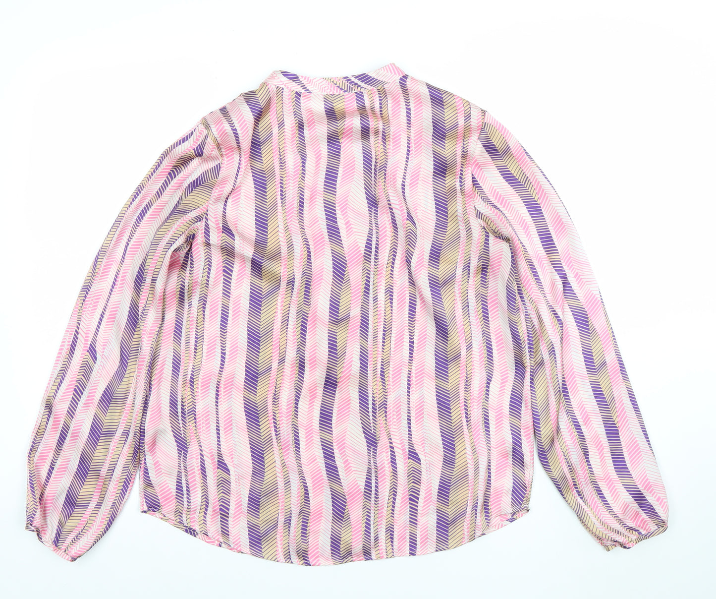 Gallery Womens Multicoloured Geometric Long Sleeve Tunic Blouse Size 10