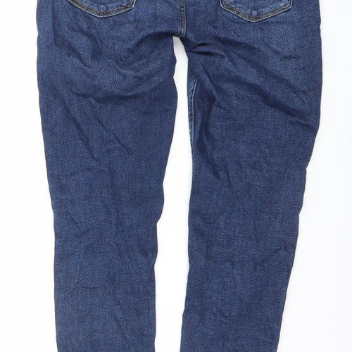 ZARA Women's Blue Skinny Mid-Rise Slim Fit Denim Jeans Size 10