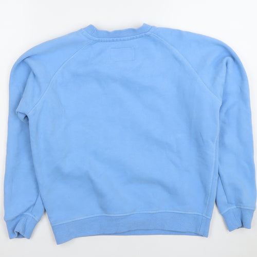 Jack Wills Women's Blue Cotton Crew Neck Pullover Sweatshirt UK 6