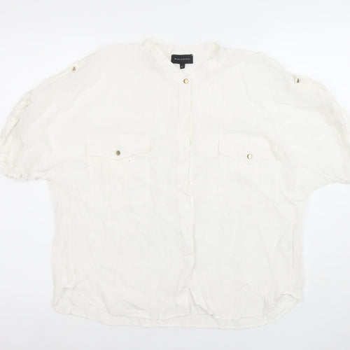 EVA KAYAN Women's White Relaxed Viscose Blouse Size 14