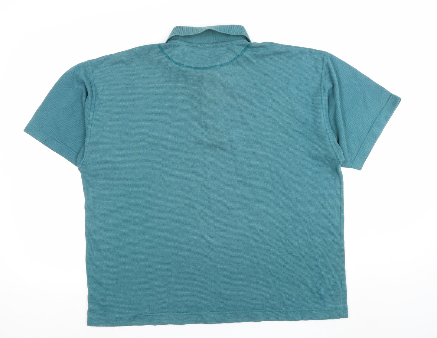 Back Swing Men’s Blue Cotton Short Sleeve Polo Shirt Size M