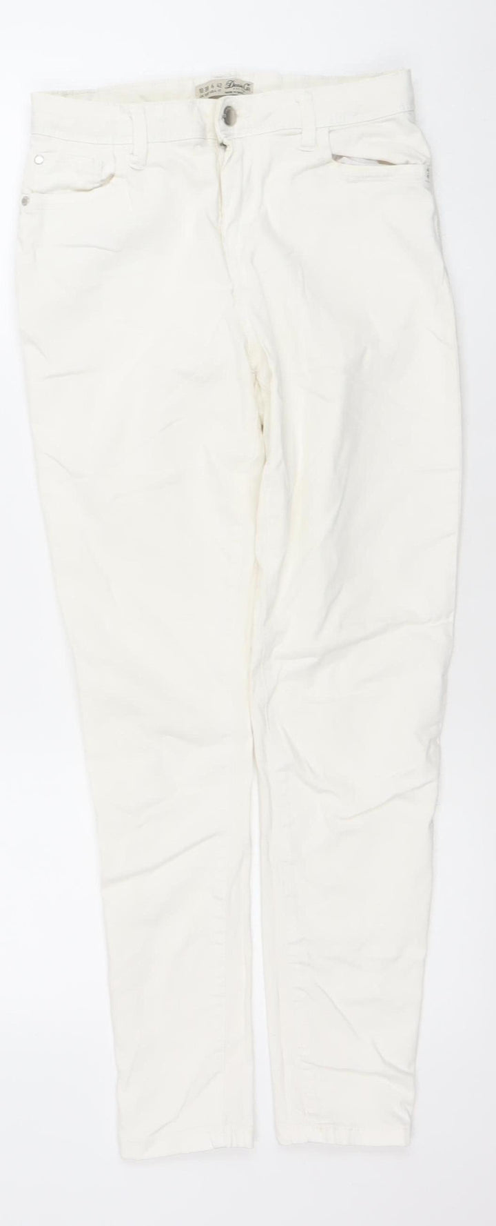 Denim Co. Women's White Skinny Jeans Size 10 Stretch Cotton