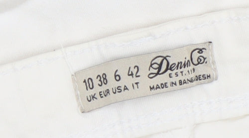 Denim Co. Women's White Skinny Jeans Size 10 Stretch Cotton