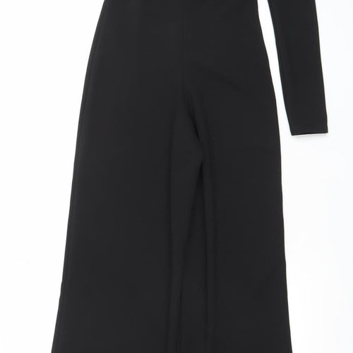 I Saw It First Women's Black One-Shoulder Long Sleeve Jumpsuit Size 8
