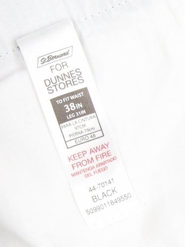 St. Bernard for Dunnes Stores Men's Black 38in Regular Fit Dress Pants
