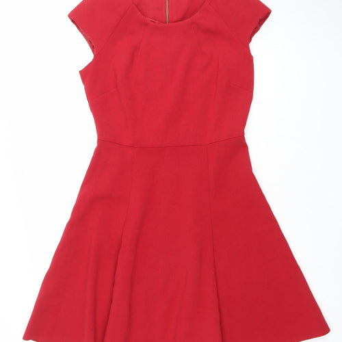 Savida Women's Red Fit & Flare Knee Length Dress Size 12
