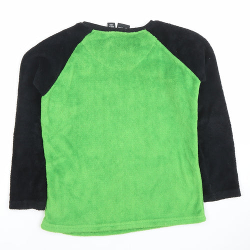 Xbox Boys Green Black Fleece Long Sleeve Pyjama Top 8-9 Years