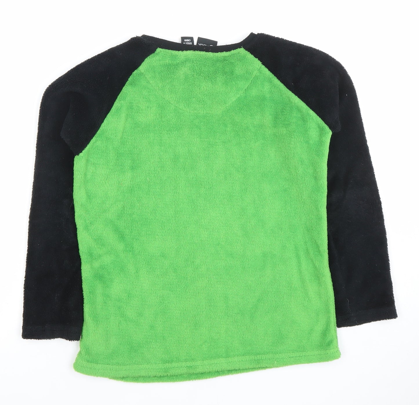 Xbox Boys Green Black Fleece Long Sleeve Pyjama Top 8-9 Years