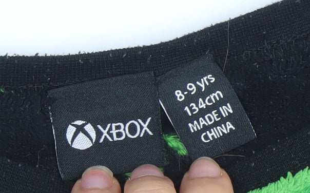 Xbox Boys Green Black Fleece Long Sleeve Pyjama Top 8-9 Years