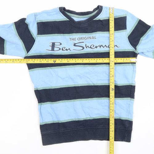 Ben Sherman Boys Blue Striped Pullover Sweatshirt 10-11 Years