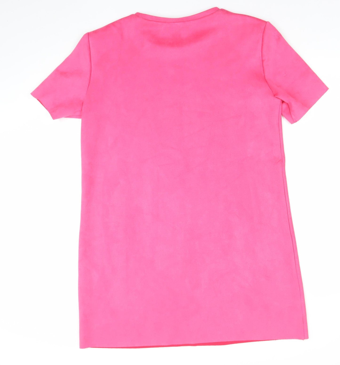 ZARA Women Pink Short Sleeve Shift Dress Size 12