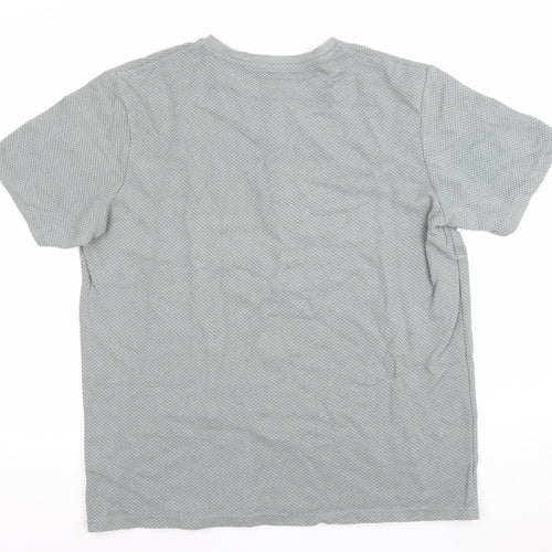 Dunnes Stores Mens Grey Short Sleeve Regular Fit Henley Polo Shirt L