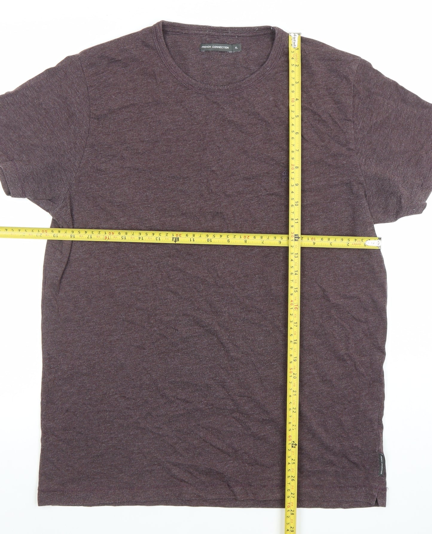 French Connection Men's Brown XL Cotton Jersey Crew Neck T-Shirt