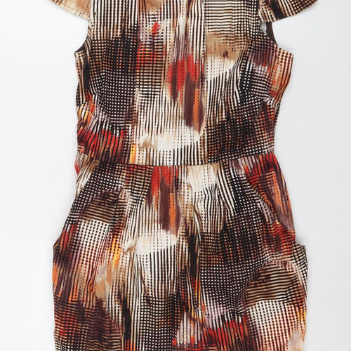 Closet Women’s Multicoloured Size 12 Cotton Sheath Knee Length Dress