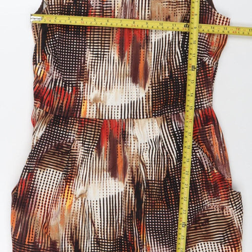 Closet Women’s Multicoloured Size 12 Cotton Sheath Knee Length Dress