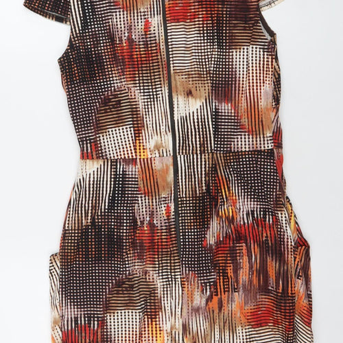 Closet Women’s Multicoloured Size 12 Cotton Sheath Knee Length Dress