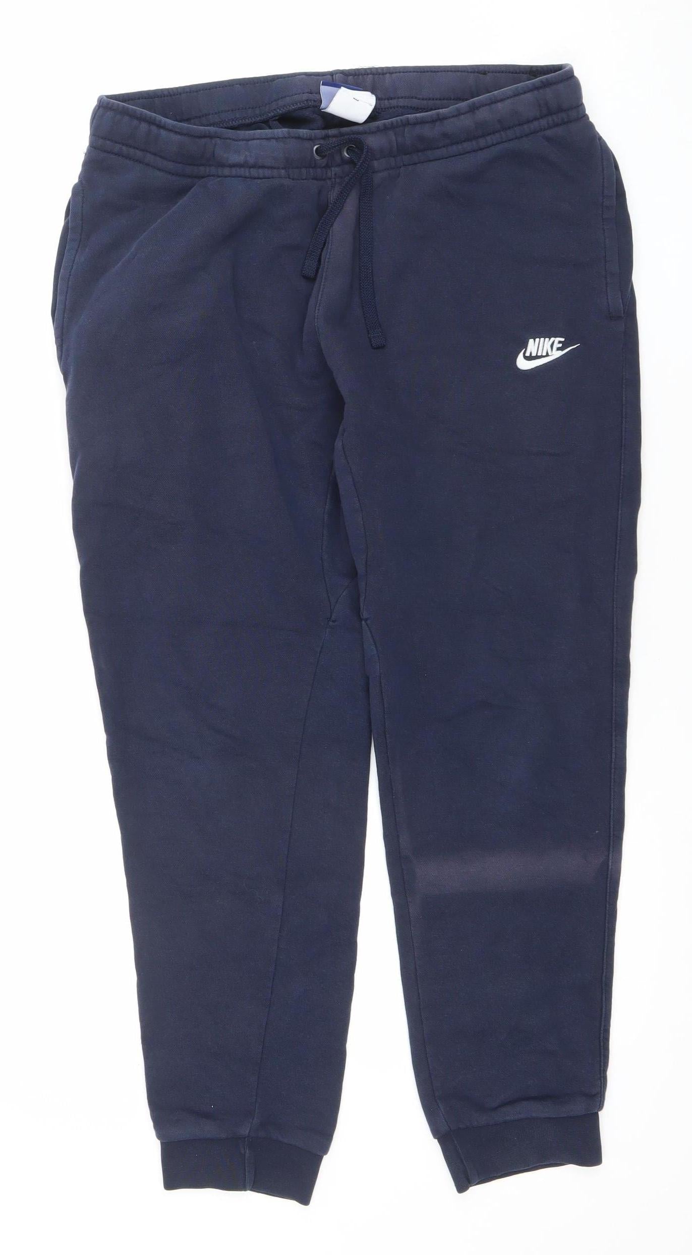 Nike Men's Blue Jogger Sweatpants M Tapered Fit French Terry