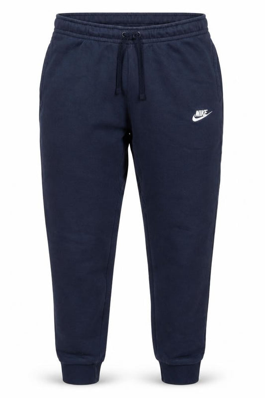 Front view of Nike Men's Blue Jogger Sweatpants M Tapered Fit French Terry