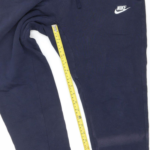 Nike Men's Blue Jogger Sweatpants M Tapered Fit French Terry