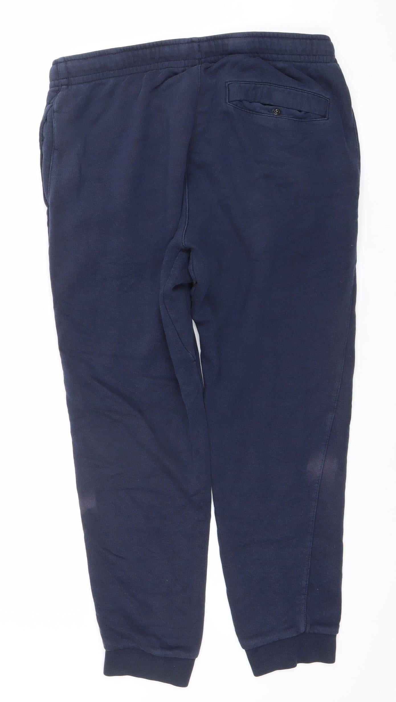 Nike Men's Blue Jogger Sweatpants M Tapered Fit French Terry