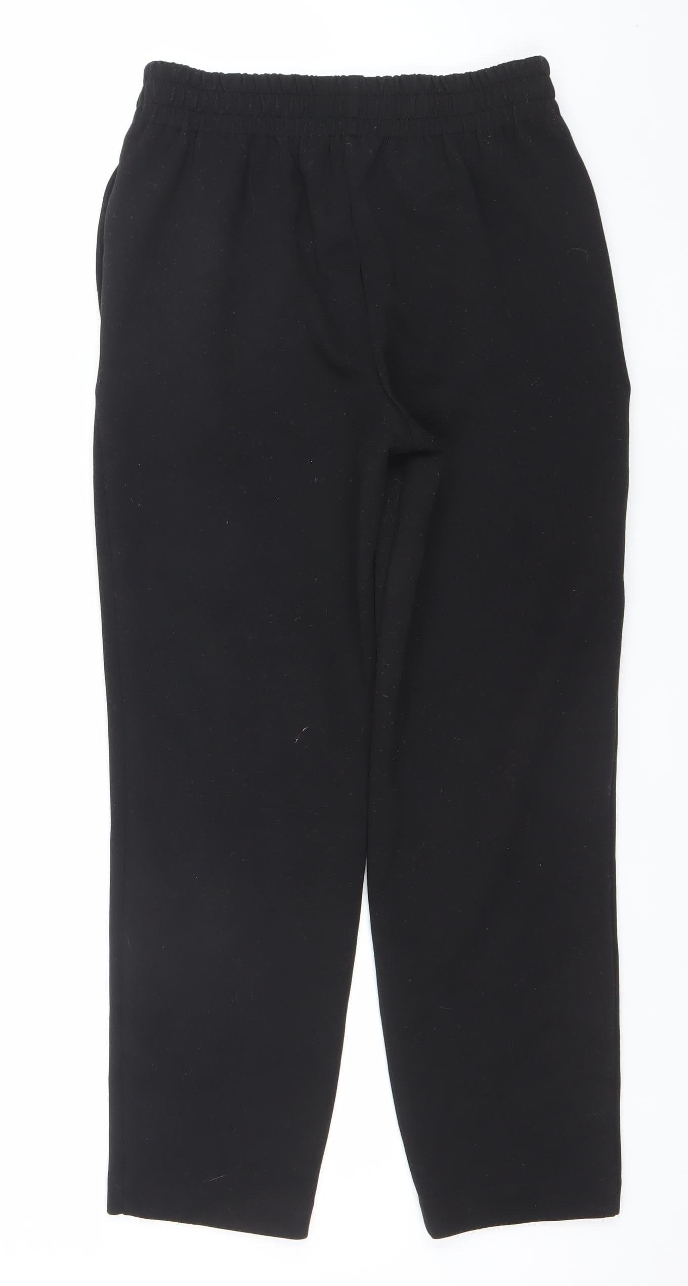 Dunnes Women’s Black XS Straight Leg Elastic Waist Trousers
