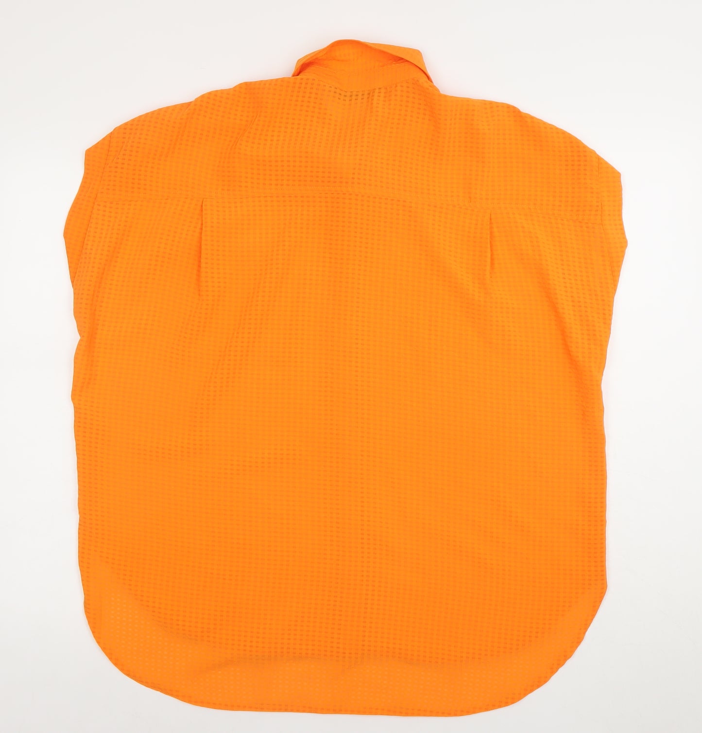 Dunnes Women’s Orange Sleeveless Collared Button-Up Shirt Size 12