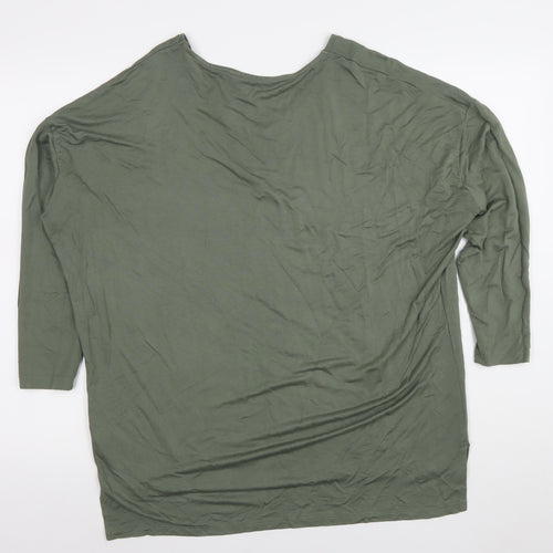 Friends Like These Women's Green Size 10 Relaxed V-Neck Jersey Top