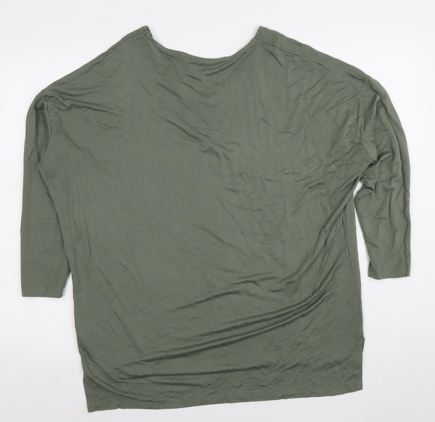Friends Like These Women's Green Size 10 Relaxed V-Neck Jersey Top