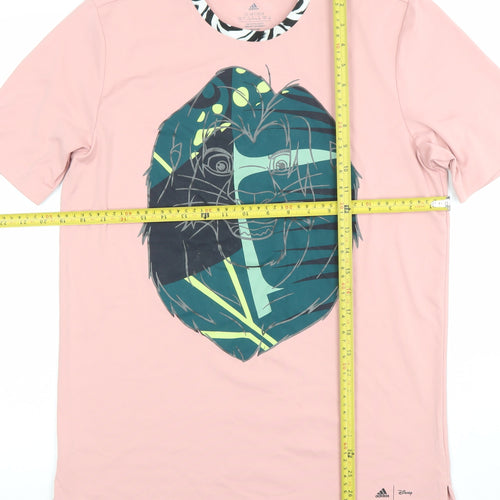 adidas Boys Pink Disney Lion King Graphic T-Shirt Size 13-14 Years