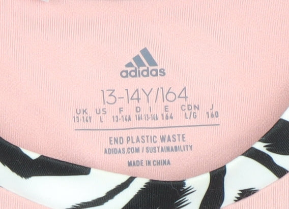 adidas Boys Pink Disney Lion King Graphic T-Shirt Size 13-14 Years