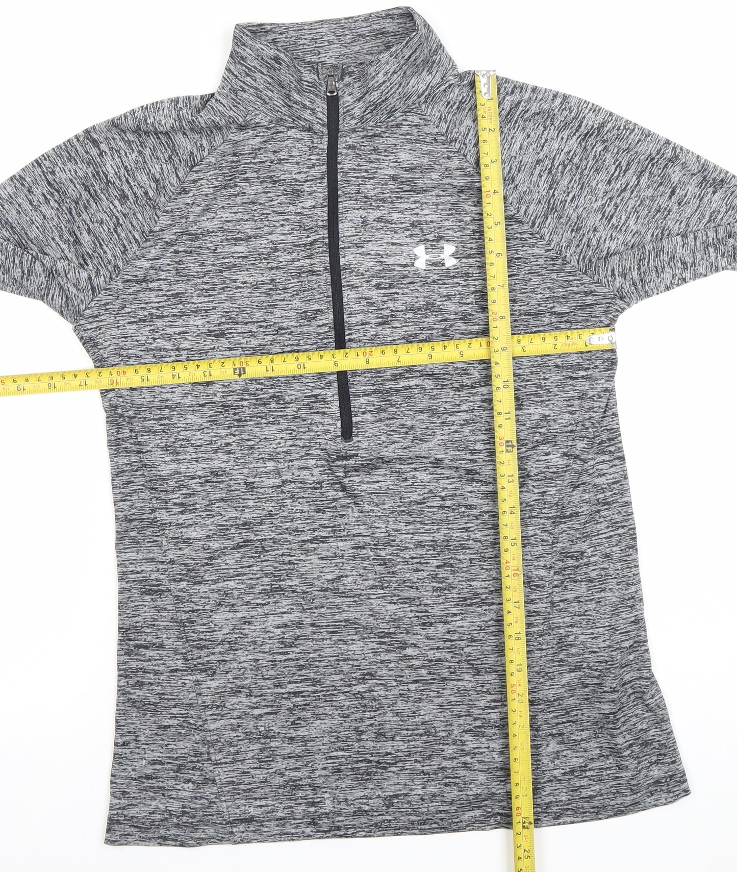 Under Armour Women Grey Long Sleeve HeatGear 1/4 Zip Top M
