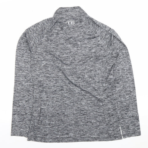 Under Armour Women Grey Long Sleeve HeatGear 1/4 Zip Top M