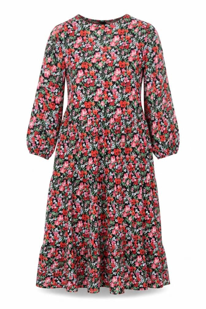 Zara Women’s Multicoloured Floral Midi A-Line Dress Size S