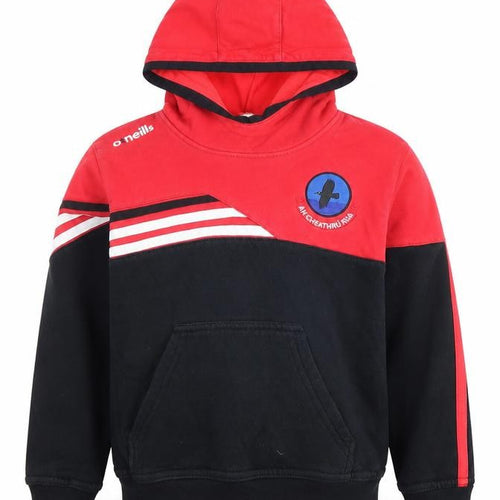 O’Neills Boys Red & Black Pullover Hoodie 5-6 Years Colourblock Cotton Blend