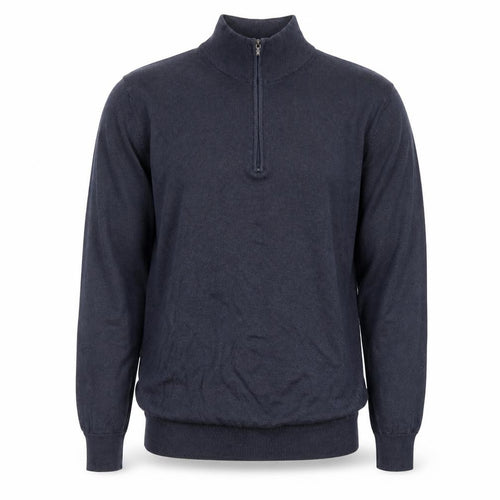 Calvin Klein Men’s Blue 1/4 Zip Cotton Acrylic Jumper Size L