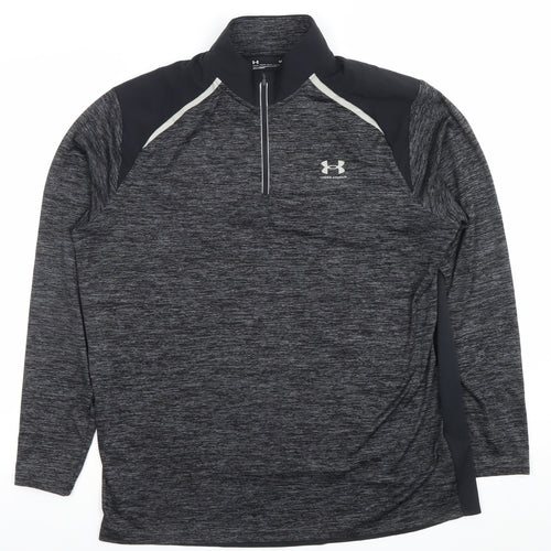 Under Armour Women’s Black Long Sleeve 1/4 Zip Running Top L Loose Fit