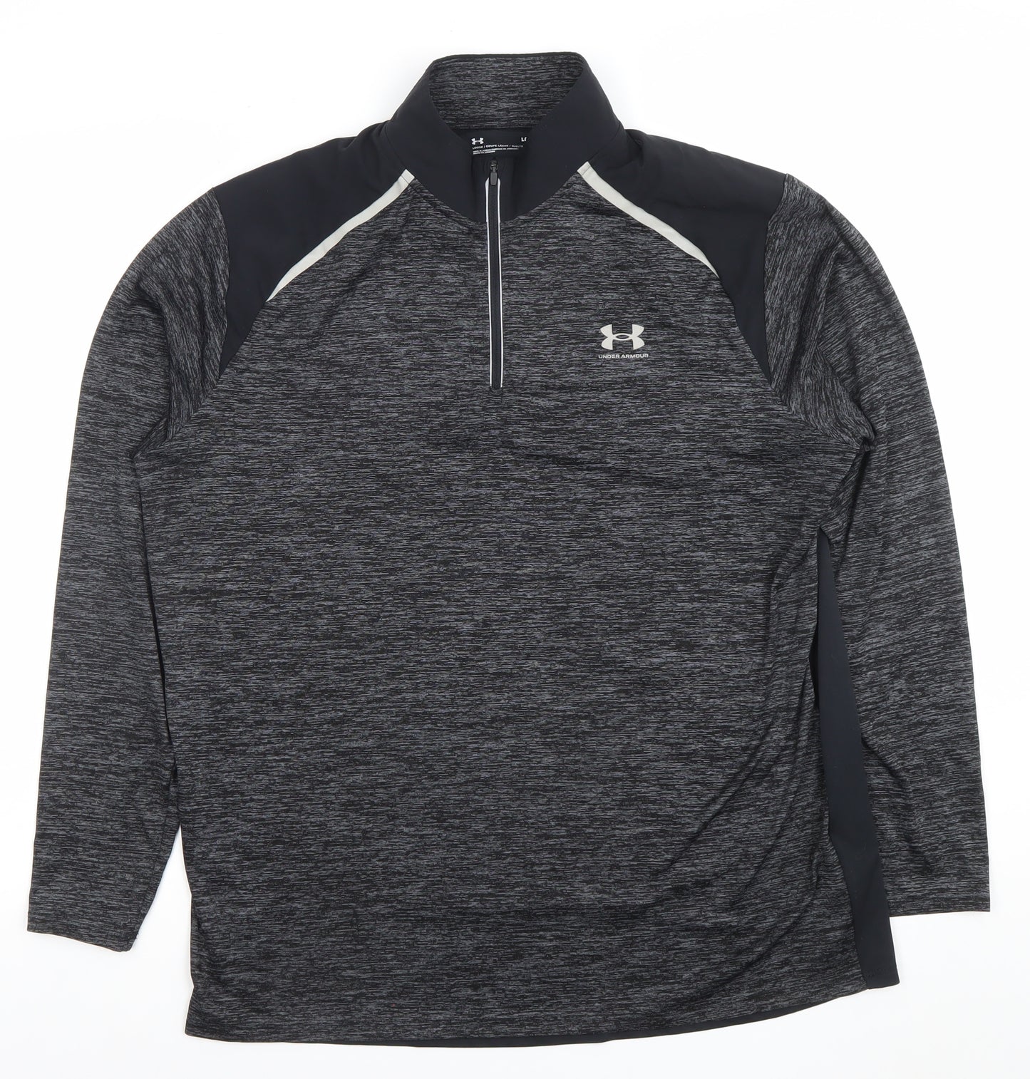 Under Armour Women’s Black Long Sleeve 1/4 Zip Running Top L Loose Fit
