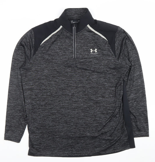 Under Armour Women’s Black Long Sleeve 1/4 Zip Running Top L Loose Fit