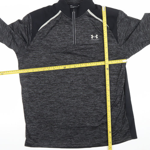 Under Armour Women’s Black Long Sleeve 1/4 Zip Running Top L Loose Fit