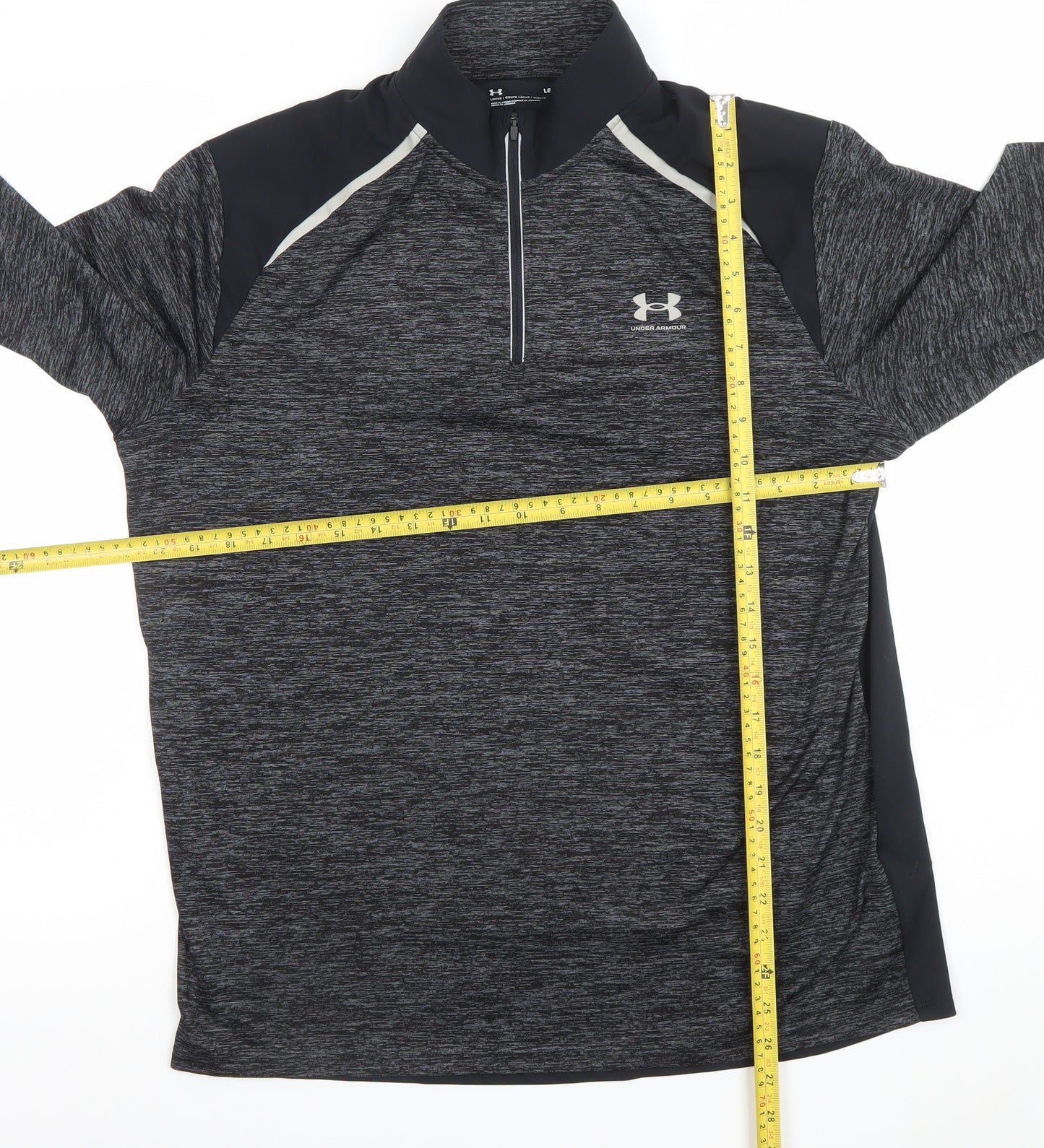 Under Armour Women’s Black Long Sleeve 1/4 Zip Running Top L Loose Fit