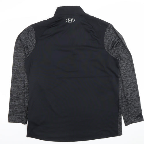 Under Armour Women’s Black Long Sleeve 1/4 Zip Running Top L Loose Fit