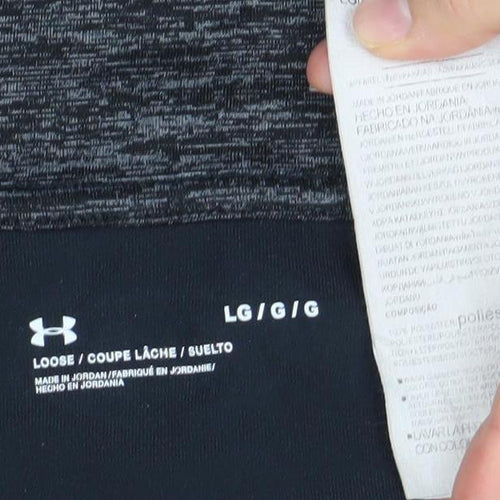 Under Armour Women’s Black Long Sleeve 1/4 Zip Running Top L Loose Fit