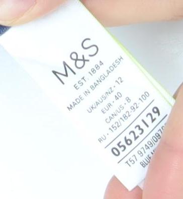 Marks and Spencer Womens Blue Polka Dot Linen Midi A-Line Skirt Size 12