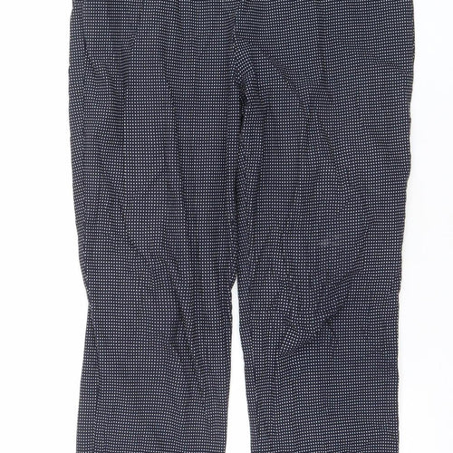 Stehmann Womens Blue Geometric Slim Trousers Size 12