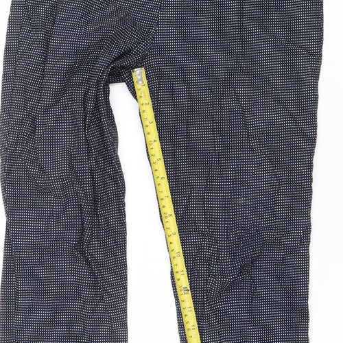 Stehmann Womens Blue Geometric Slim Trousers Size 12
