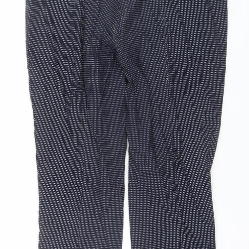 Stehmann Womens Blue Geometric Slim Trousers Size 12