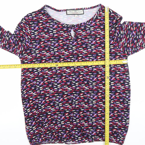 Grace Boutique Women’s Multicoloured Blouse Size 10 Jersey Long Sleeve